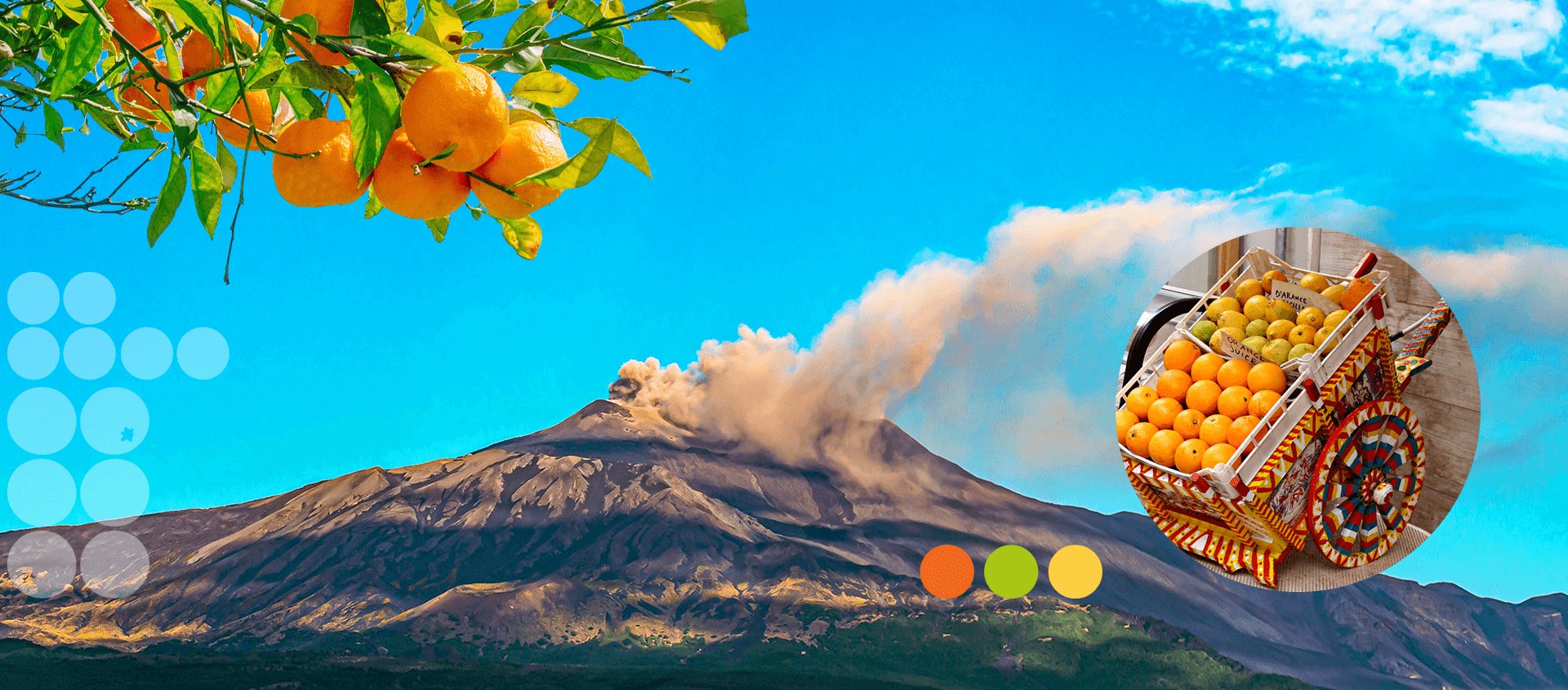 Mount Etna and Sicilian oranges, CIS Sicily